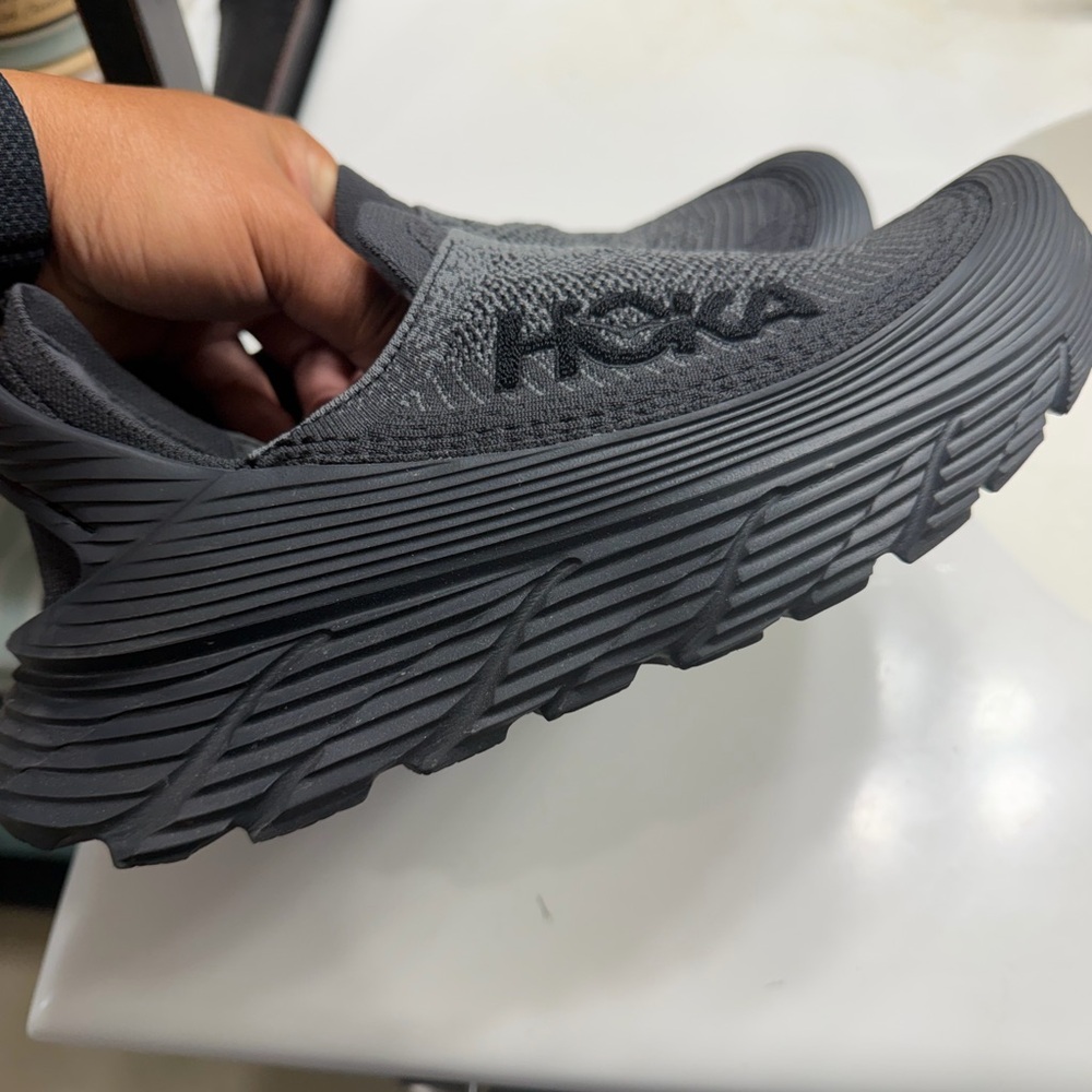 Hoka Black Recovery TC shoes women 9 men 8 - Picture 6 of 8